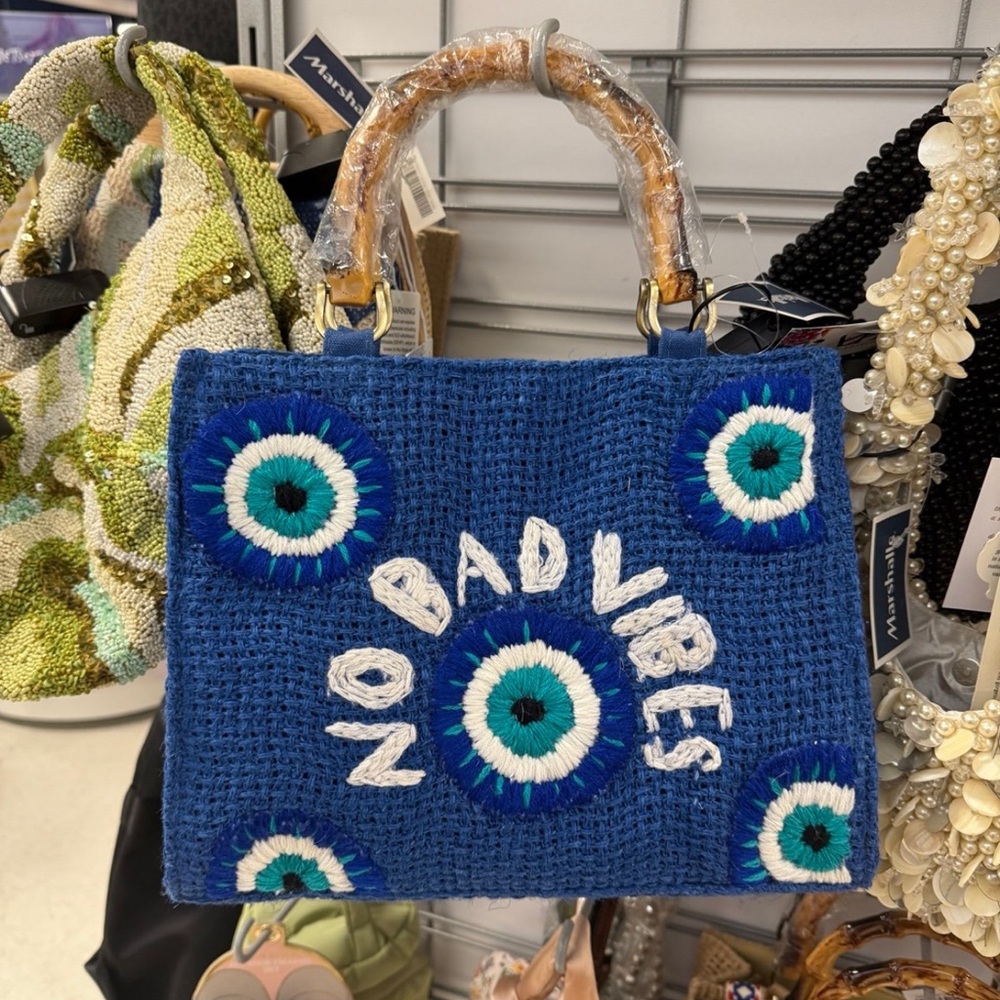 Vibrant Blue Canvas Tote Bag with Spacious Interior and Durable Straps